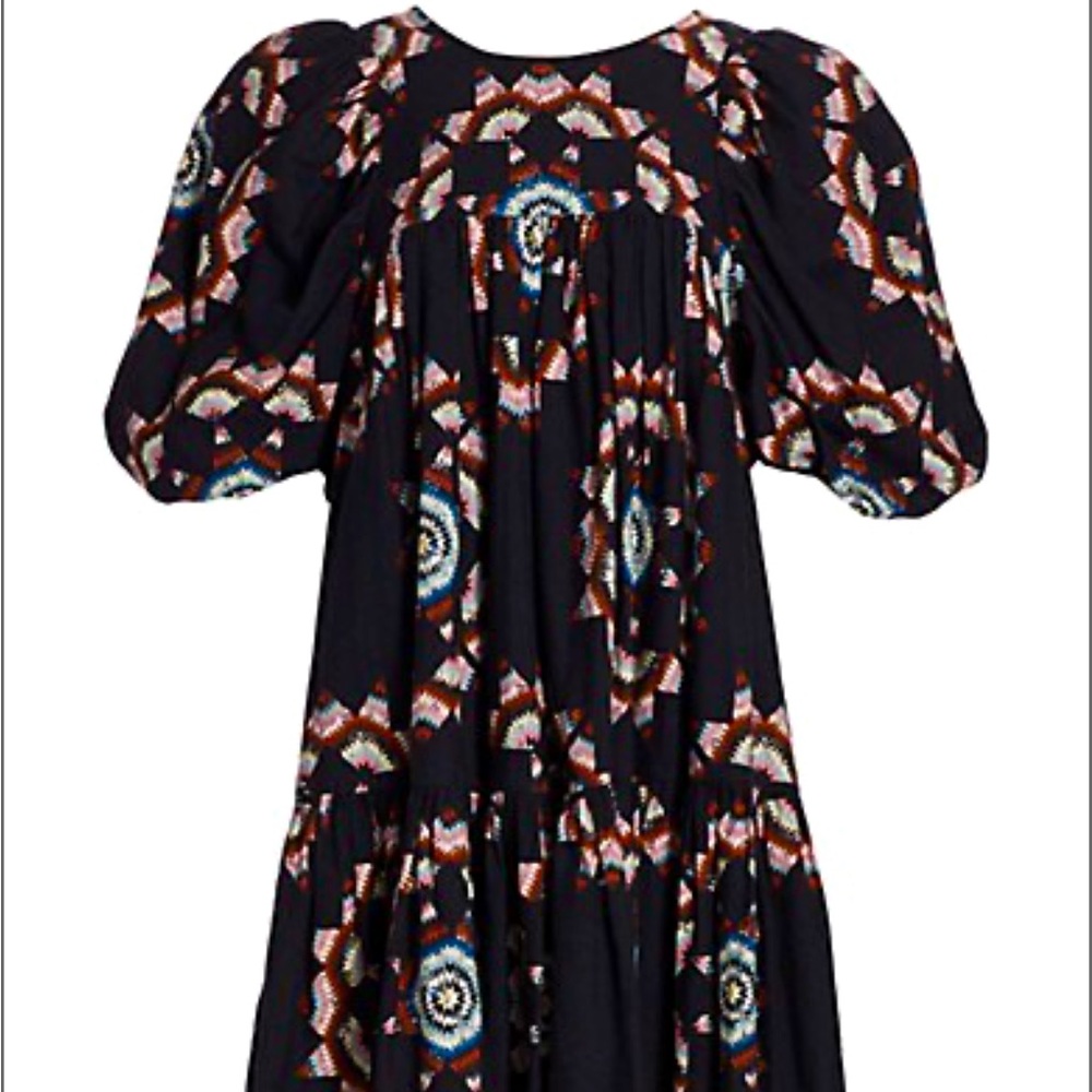 Sea New York - Lindstrom Short Puff-Sleeve Print Shift Dress - Picture 4 of 5